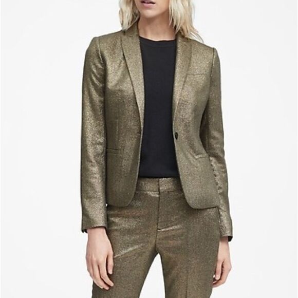 Banana Republic Gold CLASSIC FIT METALLIC BLAZER - Picture 1 of 10